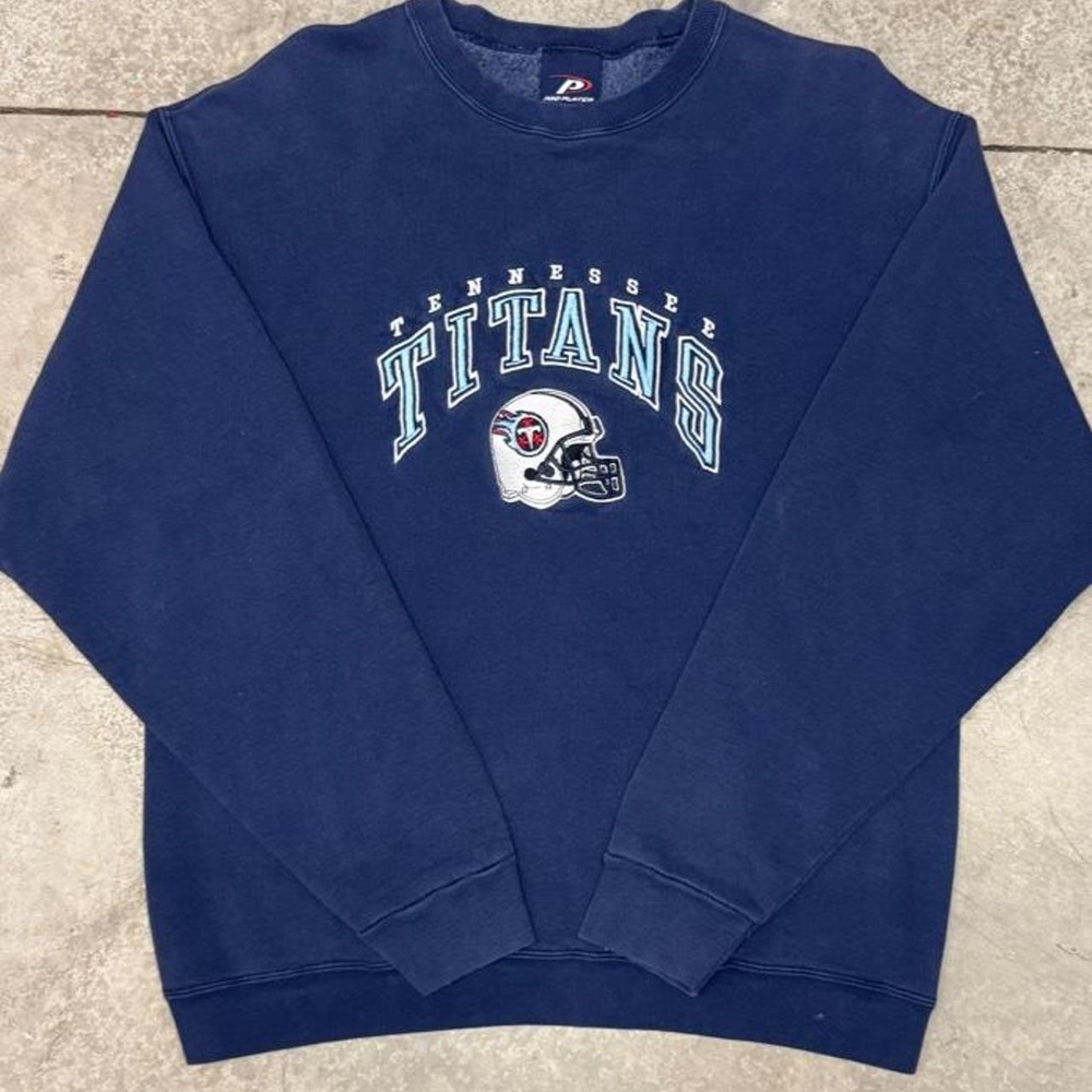 Tennessee Titans Pro Player Vintage 90s Embroidered Crewneck Sz Large